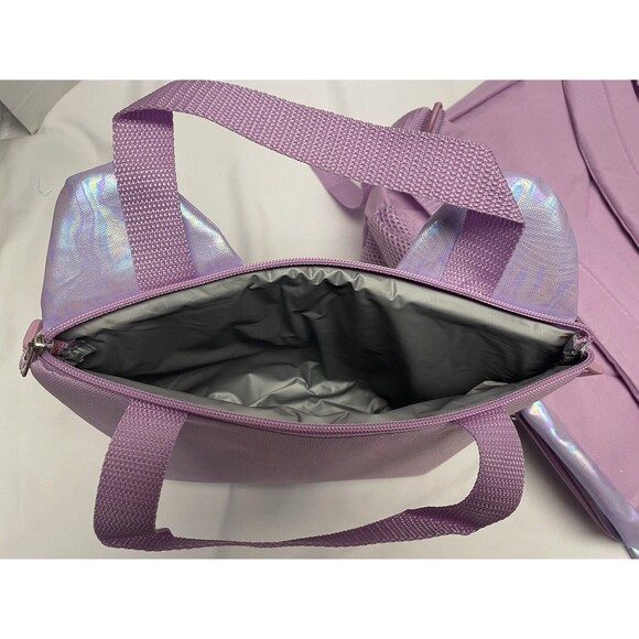 Girls 16" Laptop Backpack Booking with Lunch Bag 2-Piece Set, Purple Kitty New - Picture 12 of 16